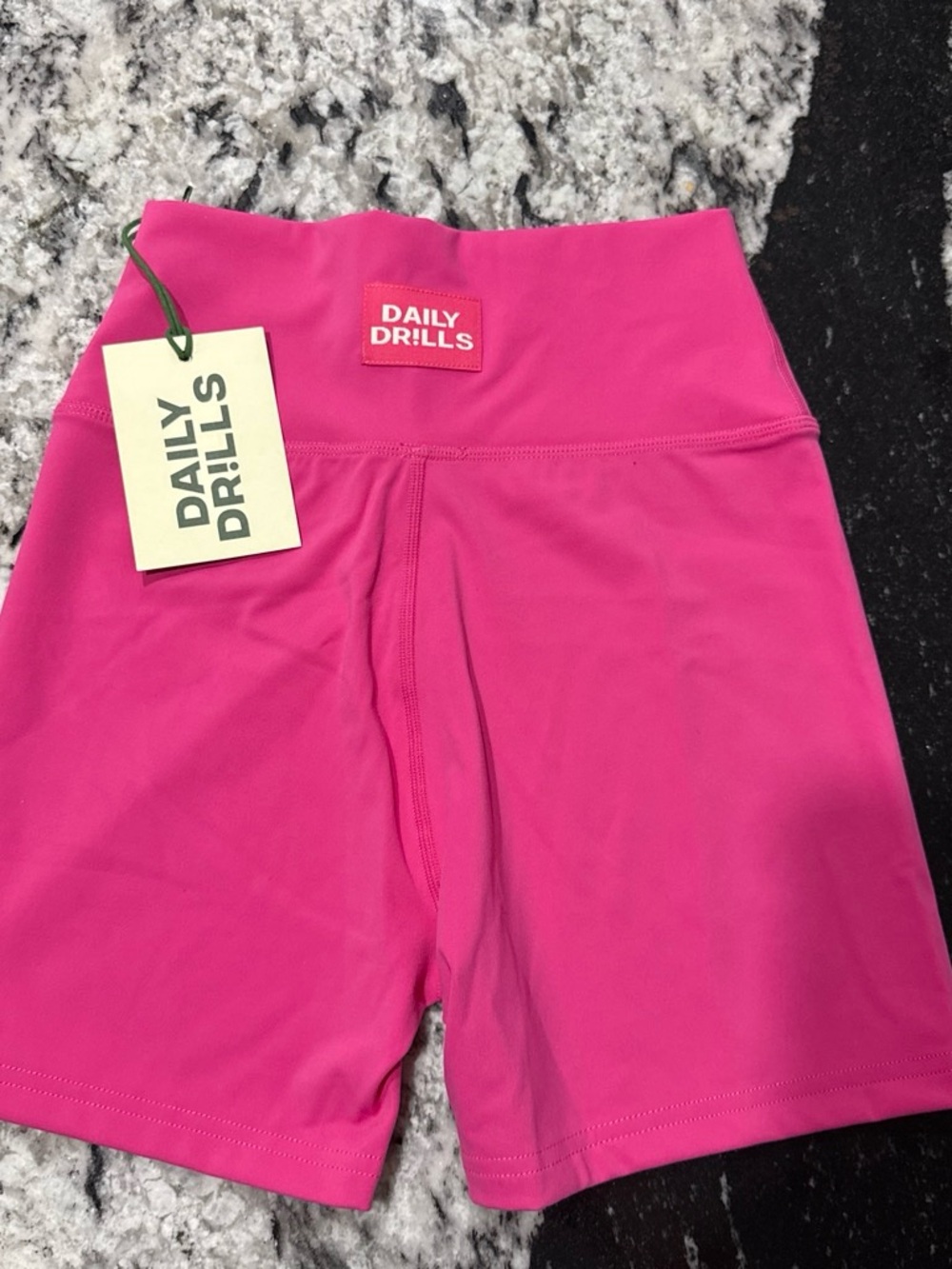 Daily Drills Women's High-Waist Hot Pink Bike Shorts